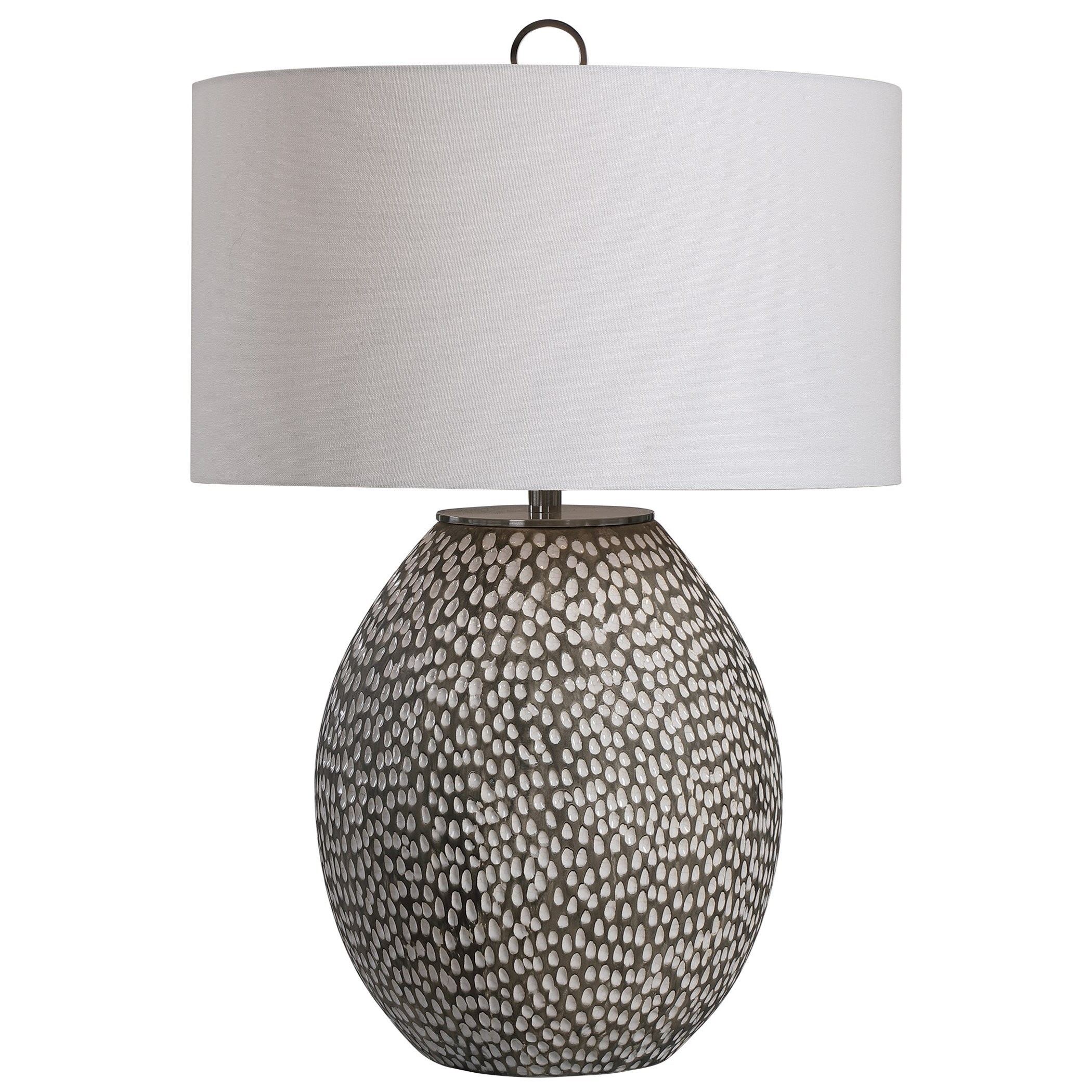 Uttermost Table Lamps Cyprien Gray White Table Lamp
