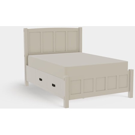 American Craftsman Full Panel Bed with Both Drawerside Storage