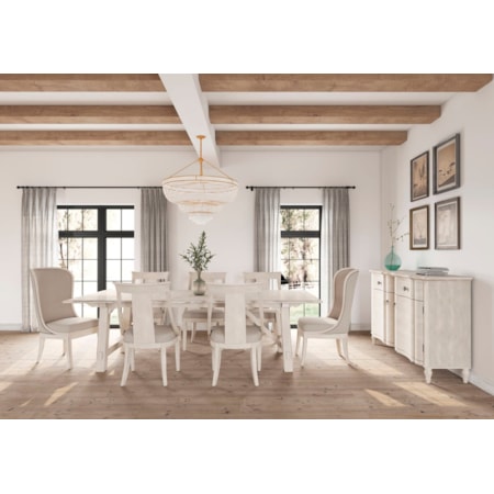 9-Piece Trestle Dining Set