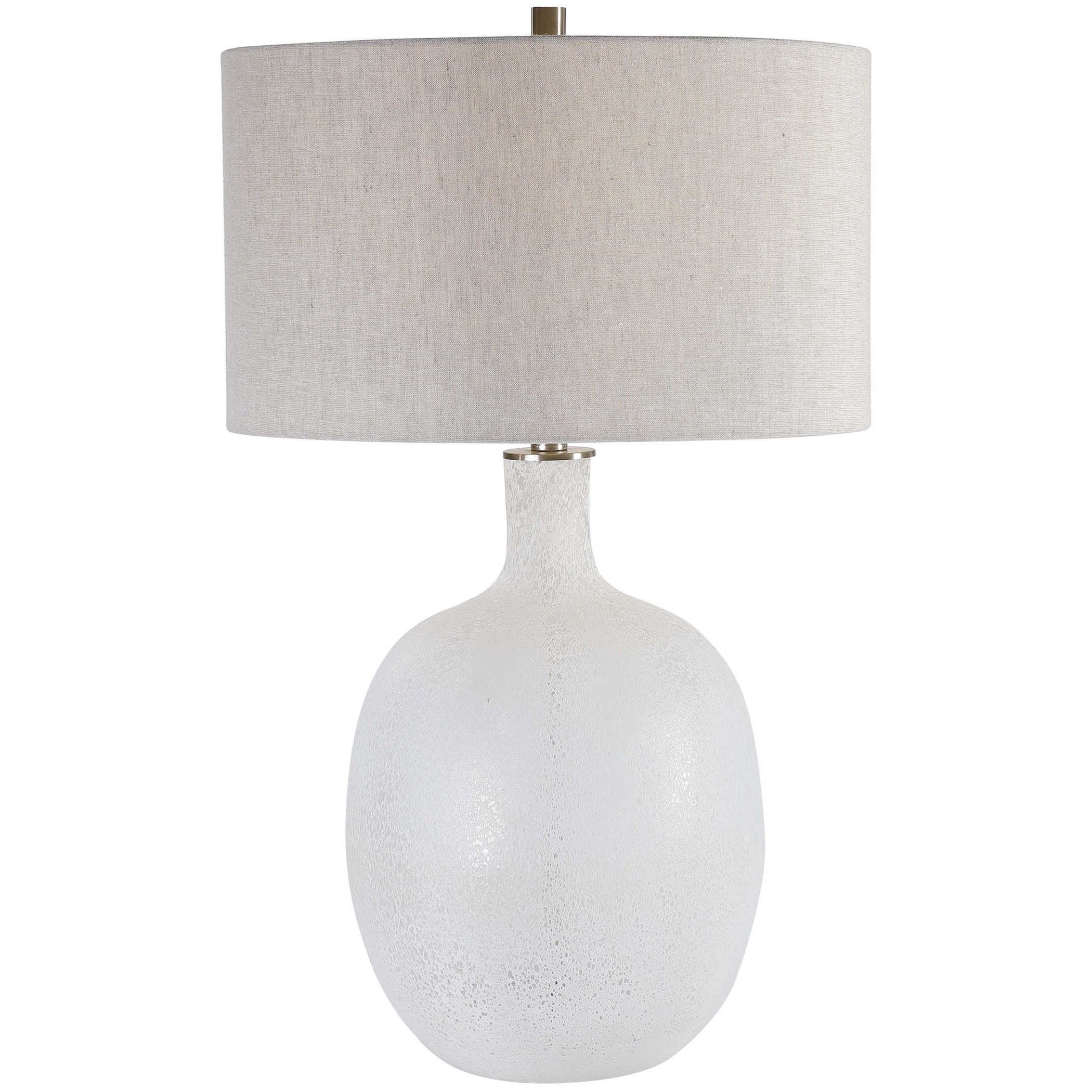 Uttermost Table Lamps Whiteout Mottled Glass Table Lamp