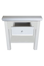 Cottage Creek Furniture Sunset Cottage Single Drawer Nightstand with Lower Shelf