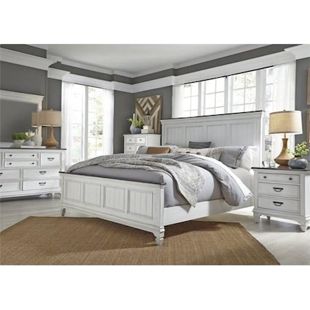 Cottage 5-Piece King Bedroom Group with Bead Molding