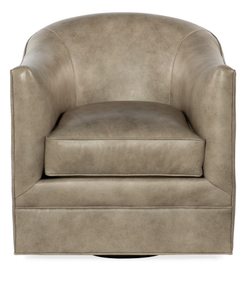 Transitional Swivel Barrel Chair