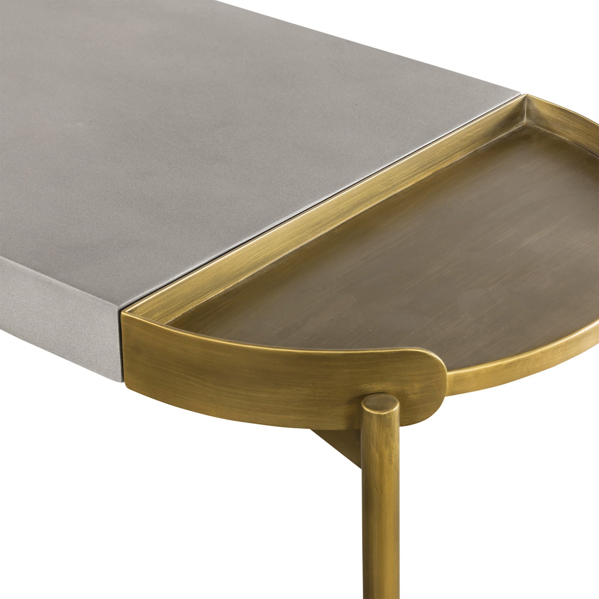 Armen Living Dua- Concrete Console Table