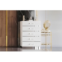Glam 5-Drawer Chest with English Dovetail Construction