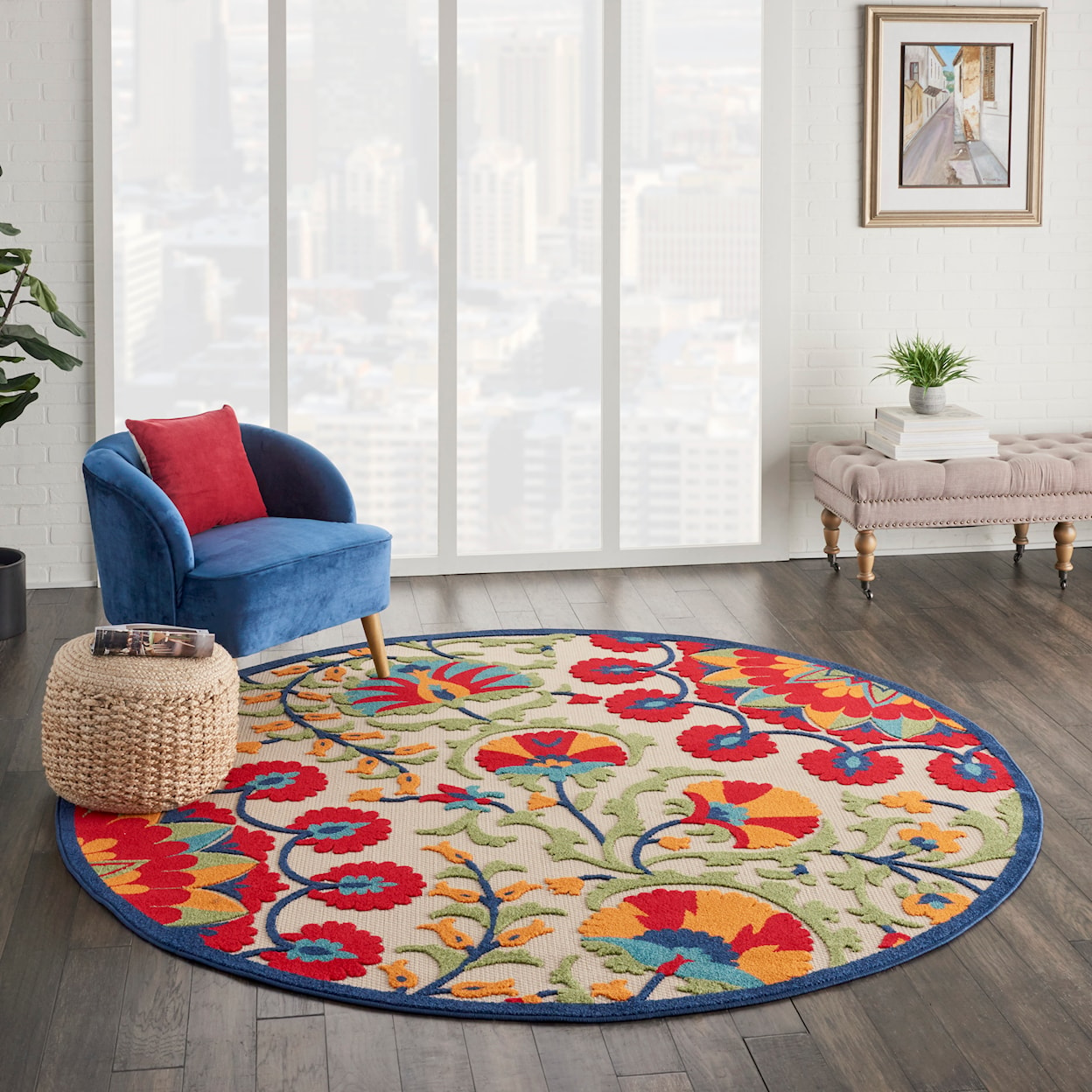 Nourison Aloha 7'10" Round  Rug