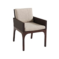 Outdoor Wicker Dining Arm Chair with Cushions