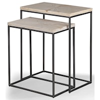 Contemporary Nesting Chairside Table