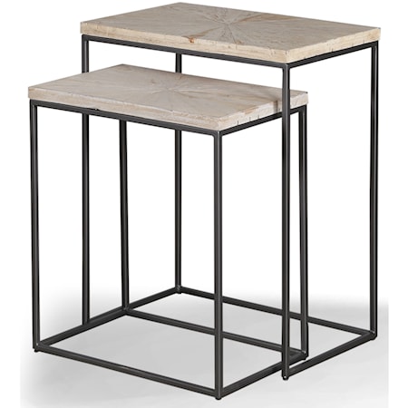 Contemporary Nesting Chairside Table