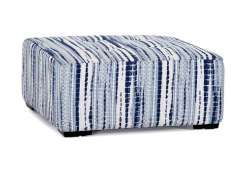 Transitional Square Ottoman with Button Tufts