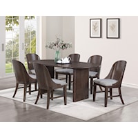 Cullen Mid-Century Modern 5-Piece Dining Set