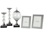 Signature Design by Ashley Accents 5-Piece Diella Silver Finish Accessory Set