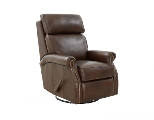 Traditional Swivel Glider Manual Recliner with Nailhead Details