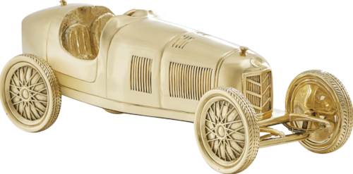 Casual Brass Racecar Figurine