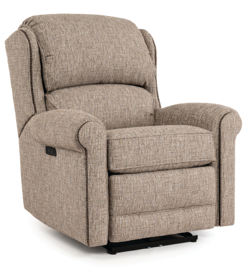 Traditional Gliding Reclining Chair with Nailheads