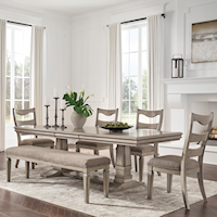 6-Piece Dining Set with Bench