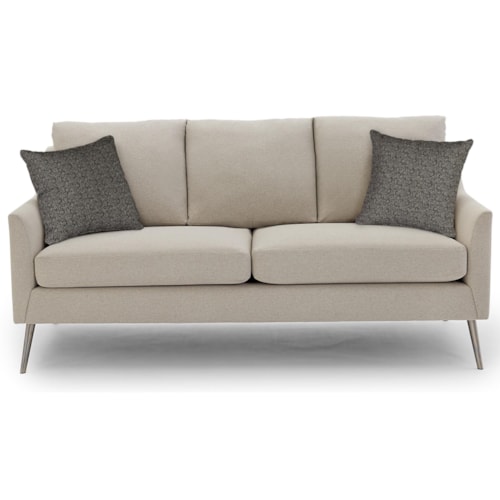 Mid-Century Modern Sofa With Reversible Seat Cushions
