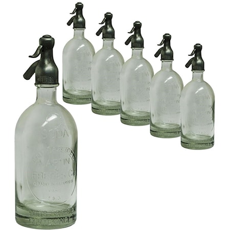 Clear Seltzer Bottle - Set of 6