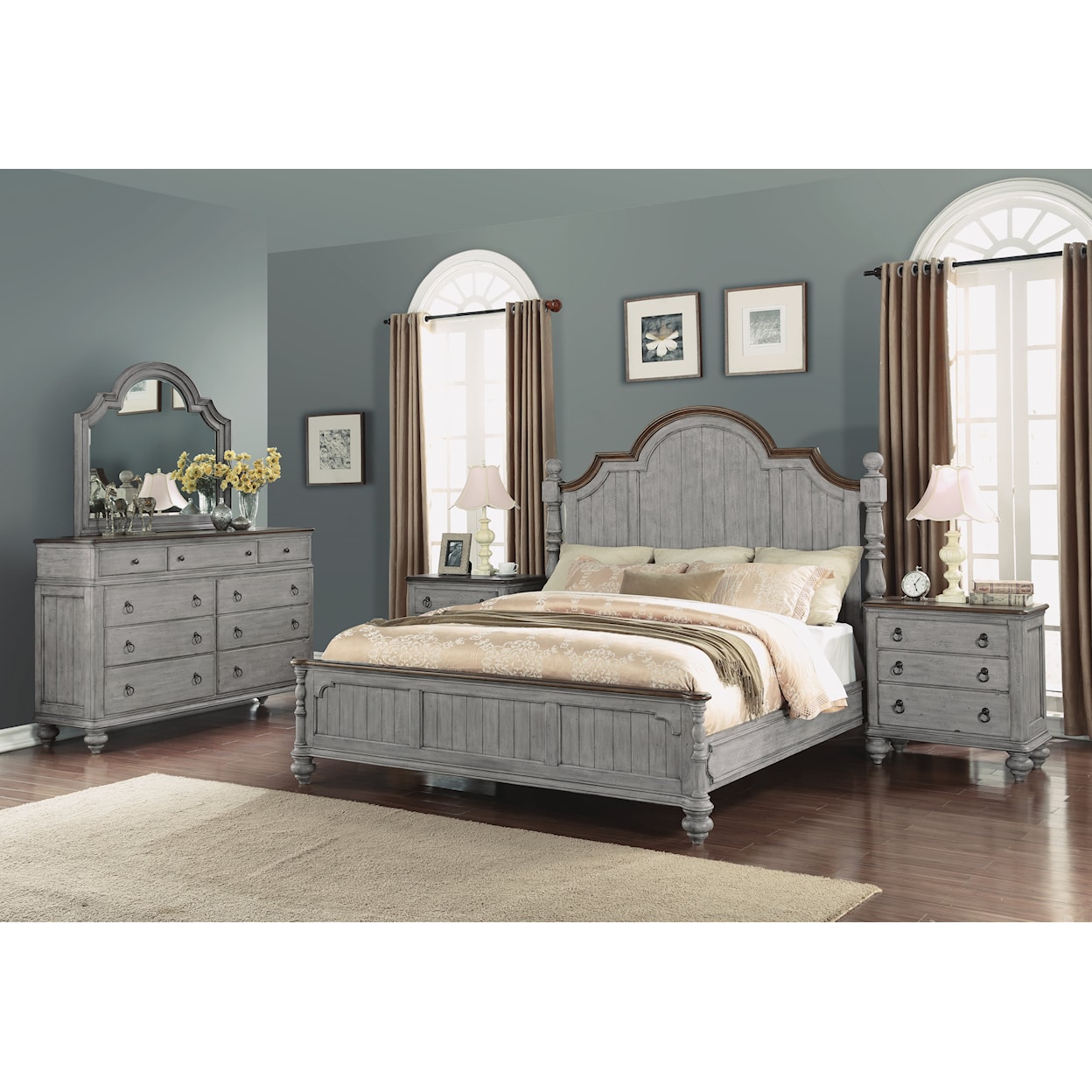 Flexsteel Wynwood Collection Plymouth King Bedroom Group