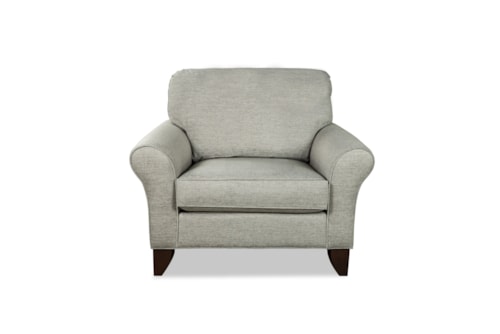 Transitional Chair with Flared Arms