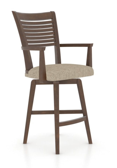 Traditional Swivel Stool with Arms