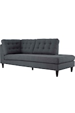Modway Empress Empress Contemporary Upholstered Large Tufted Ottoman - Gray