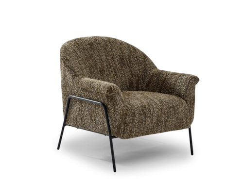 Contemporary Accent Chair with Metal Framed Legs