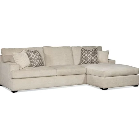 Transitional 2-Piece Chaise Sectional