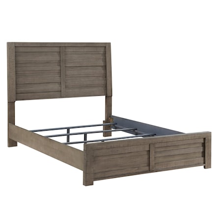 Rustic California King Panel Bed