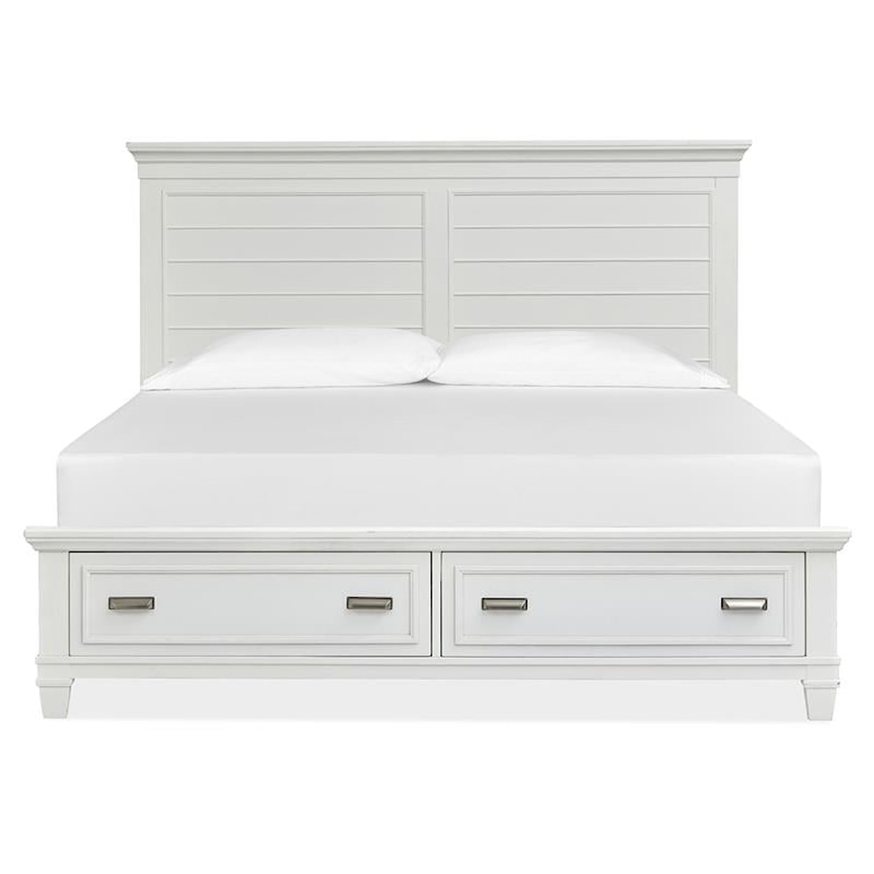 Magnussen Home Charleston Bedroom Complete Cal.King Panel Storage Bed - White