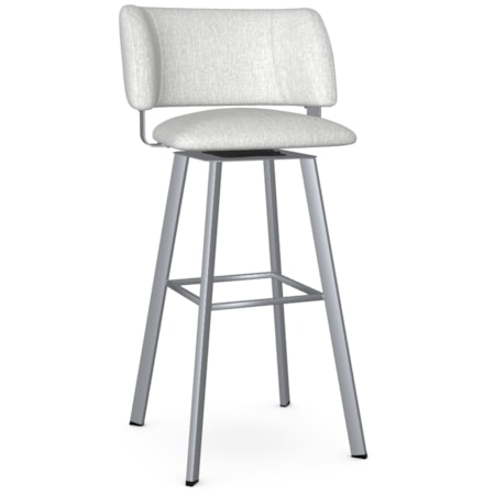 Upholstered Spectator Height Swivel Stool
