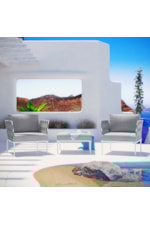 Modway Harmony 4-Piece  Sunbrella® Outdoor Patio Aluminum Seating Set