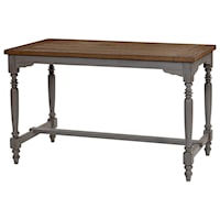 Shabby Chic Counter Height Table with Turned Legs
