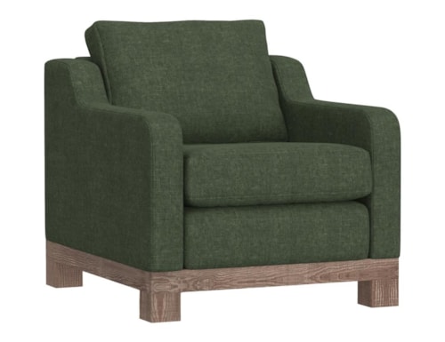 Contemporary Armchair with Sloped Arms