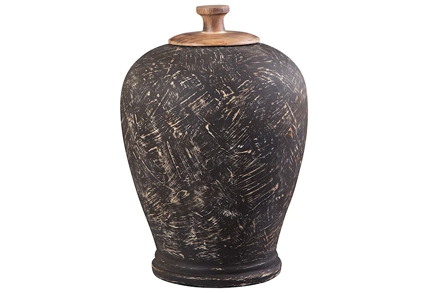 Accents Barric Antique Black Jar by Signature Design by Ashley at Furniture Fair - North Carolina