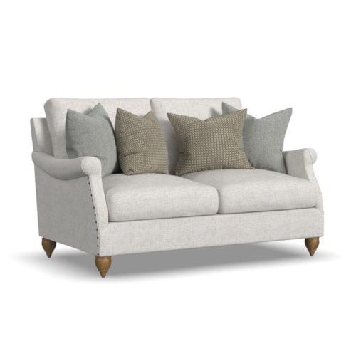 Traditional Loveseat with Nailhead Trim