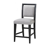 Transitional Upholstered Counter-Height Bar Stool