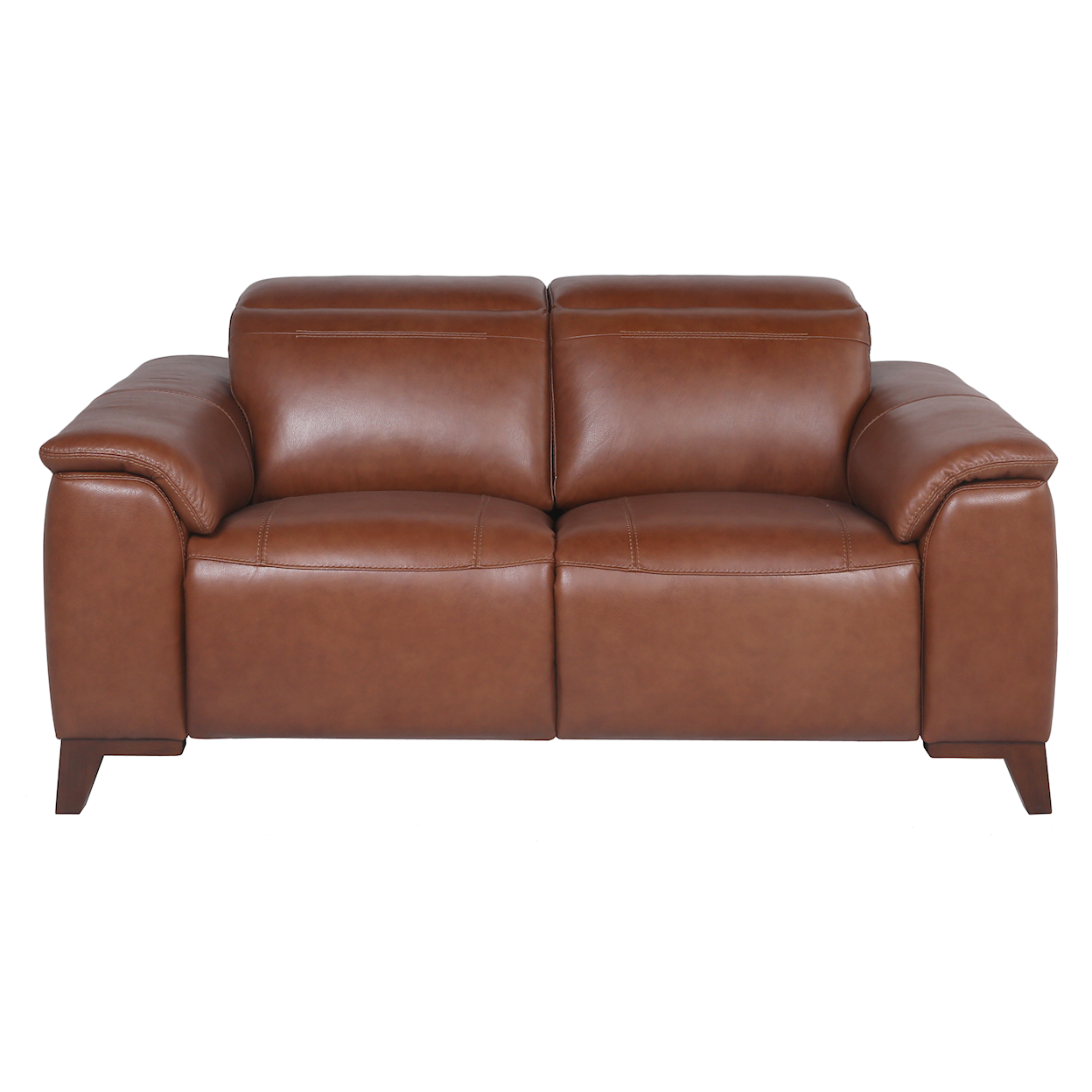 Prime Bergamo Dual-Power Leather Reclining Loveseat