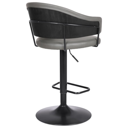 Adjustable Leather Swivel Bar Stool