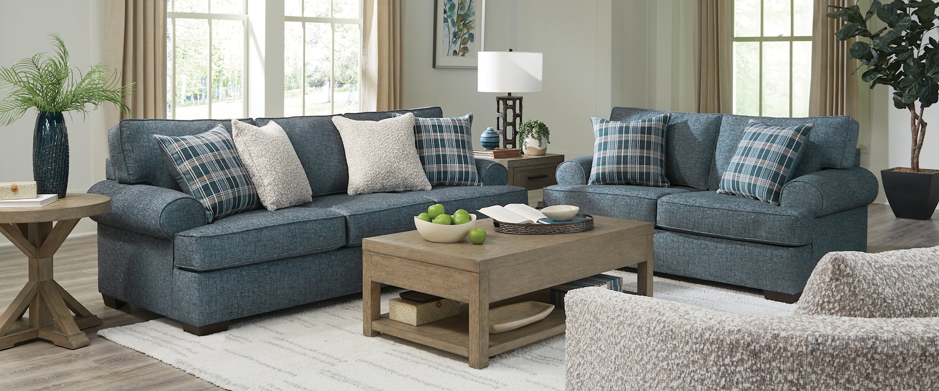 Becker 2-Piece Transitional Living Room Set