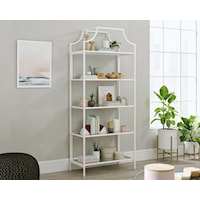 Contemporary Bookcase with Tempered Glass