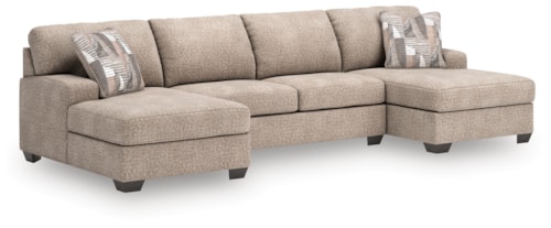3-Piece Sectional With Double Chaise
