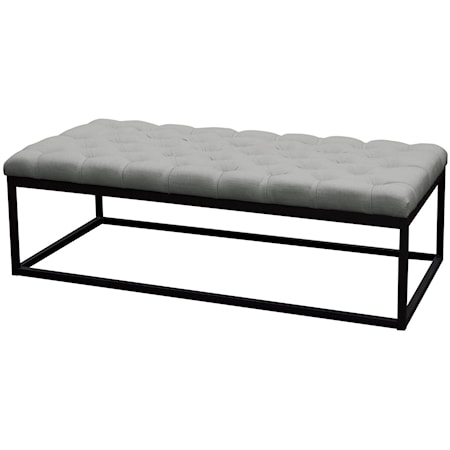 Black Powder Coat Metal Large Bench