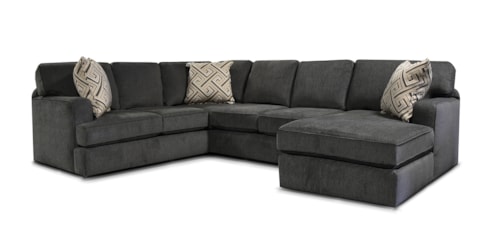 Casual 3-Piece Sectional Sofa with Chaise