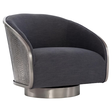 Miles Leather Swivel Chair