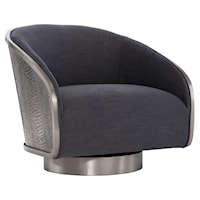 Miles Leather Swivel Chair