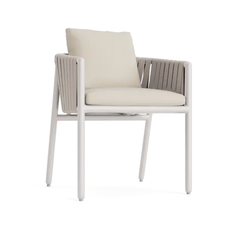 Cushioned Strap Dining Armchair