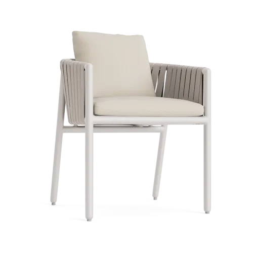 Oscar II Cushioned Strap Dining Armchair