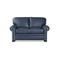 Transitional Loveseat with Nailhead Trim