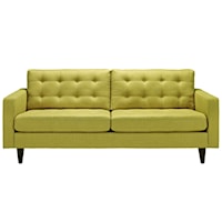 Empress Contemporary Upholstered Tufted Sofa - Wheatgrass